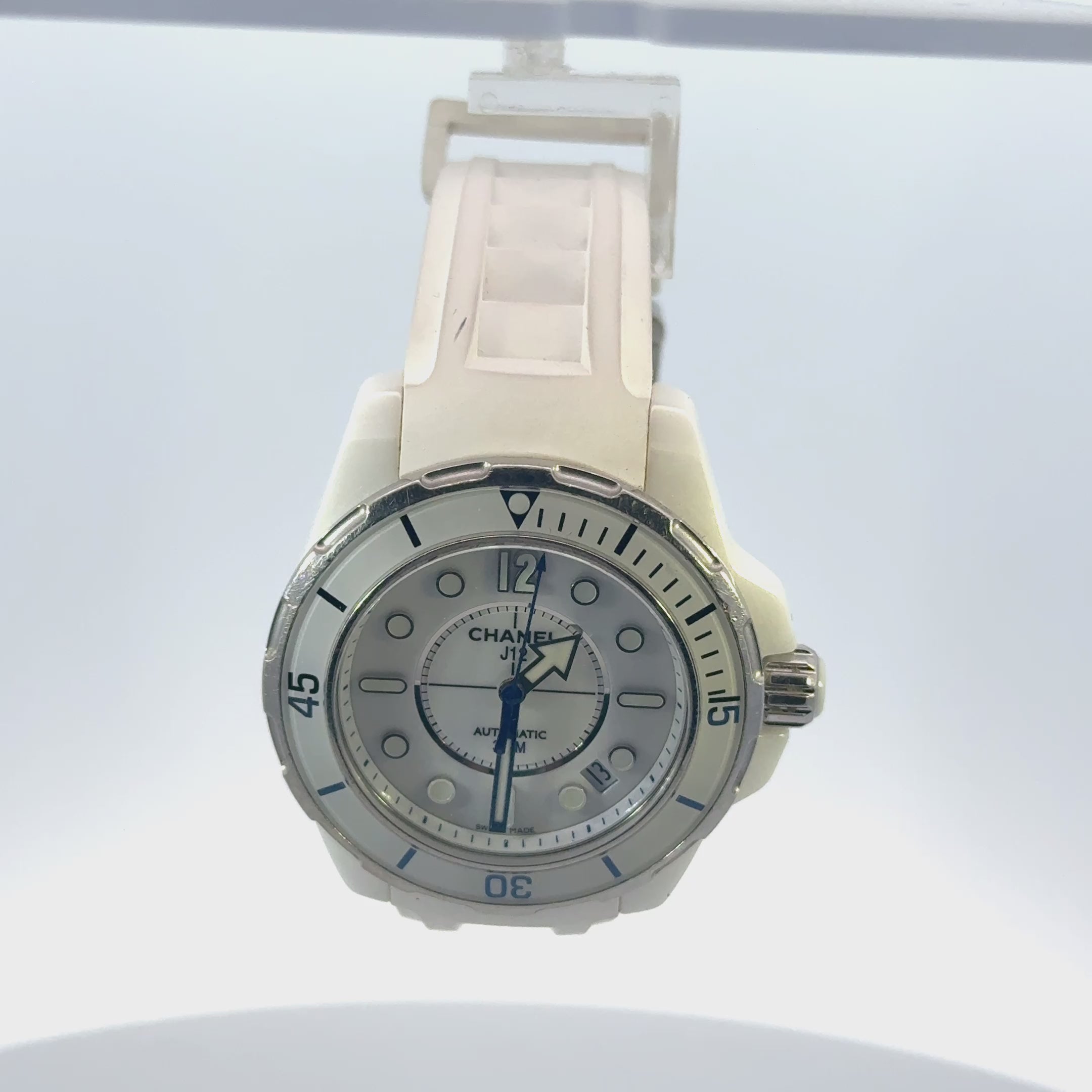 Chanel J12 Marine Automatic 38mm Unisex Watch Ceramic White Dial H2560
