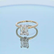 Lab Grown Diamond Emerald Cut 2ctw 14K Yellow Gold Ring