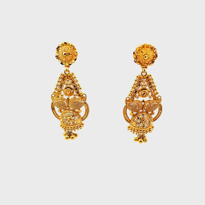 22K Post Dangle Earrings