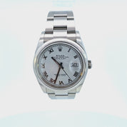 Rolex Oyster Perpetual Datejust 36mm SS 2020 White Roman Dial 116200
