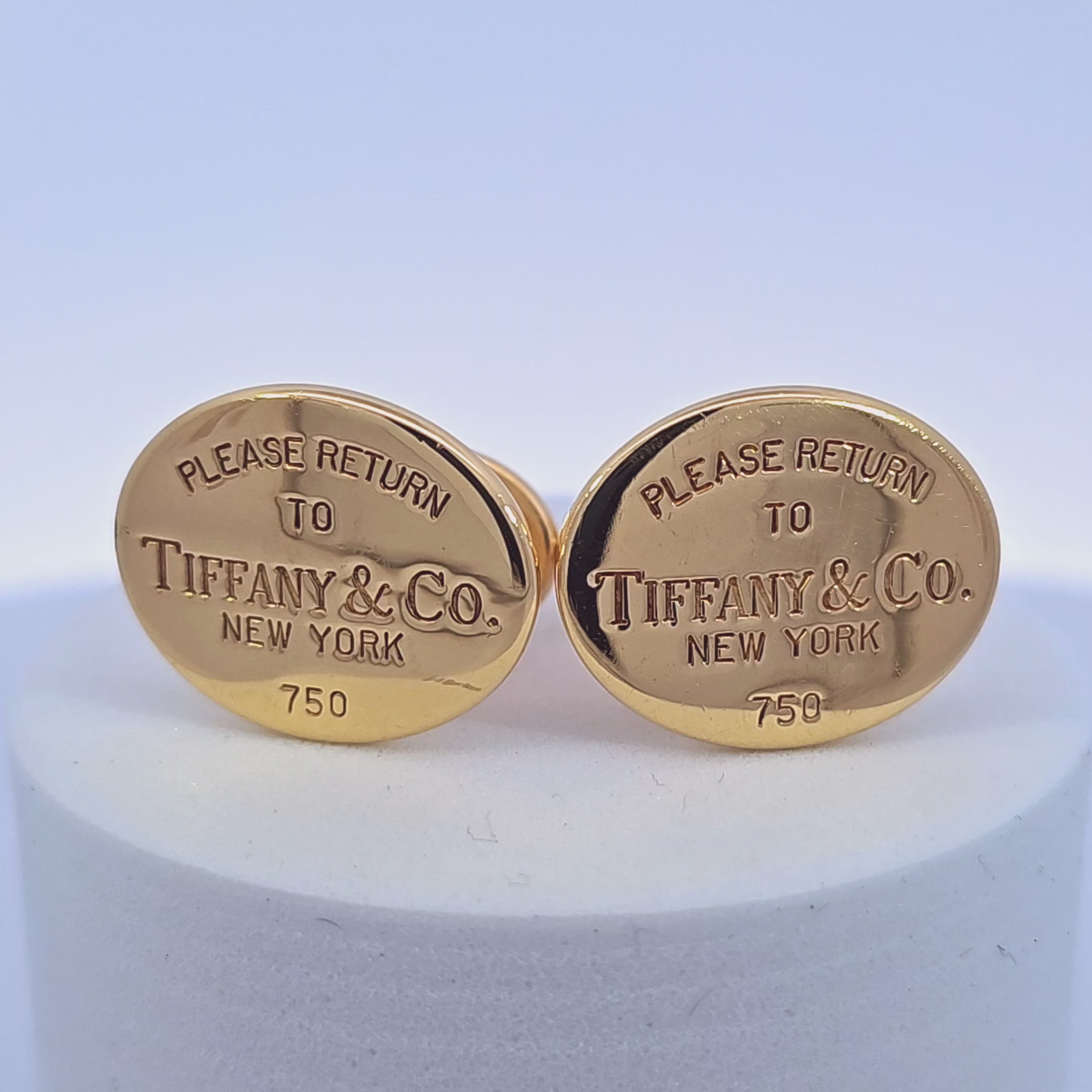 Tiffany & Co. 'Return to Tiffany' 18K Yellow Gold Cufflinks