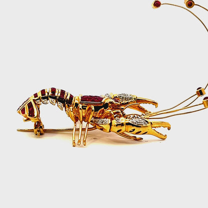 Le Vian Ruby Lobster Brooch