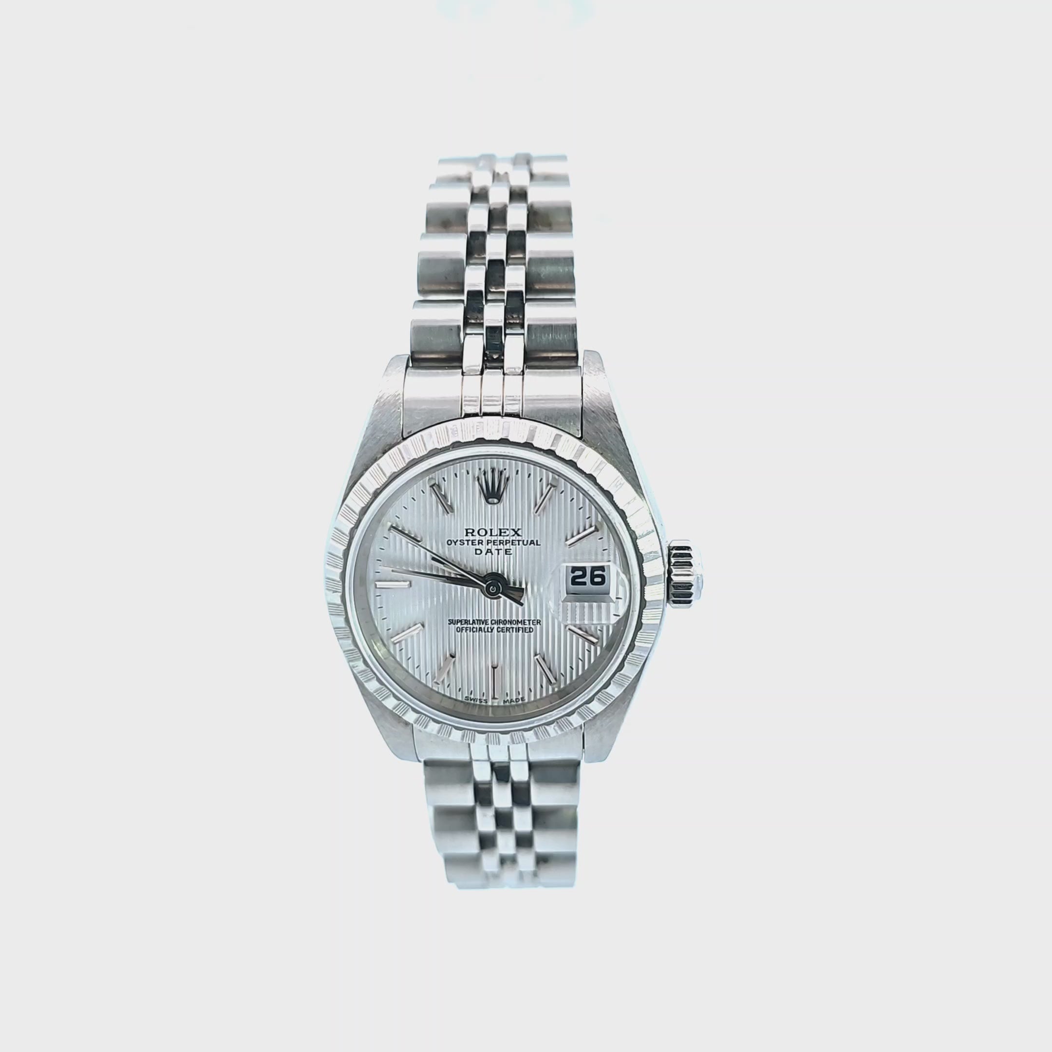 Rolex Oyster Perpetual Lady-Datejust 26mm SS 2003 Silver Dial 79240