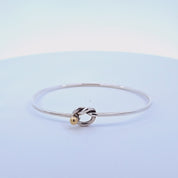 Tiffany & Co. Two Tone Love Knot Bangle Bracelet