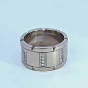 Cartier Tank Française 18K White Gold Diamond Band Ring, CG1668
