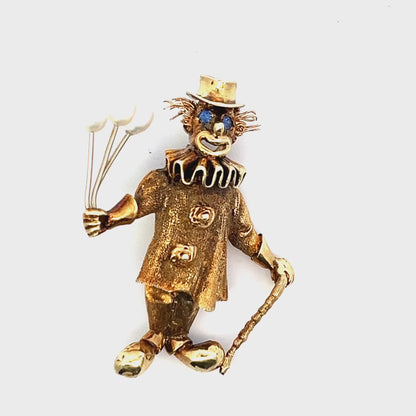 Pearl Clown Brooch