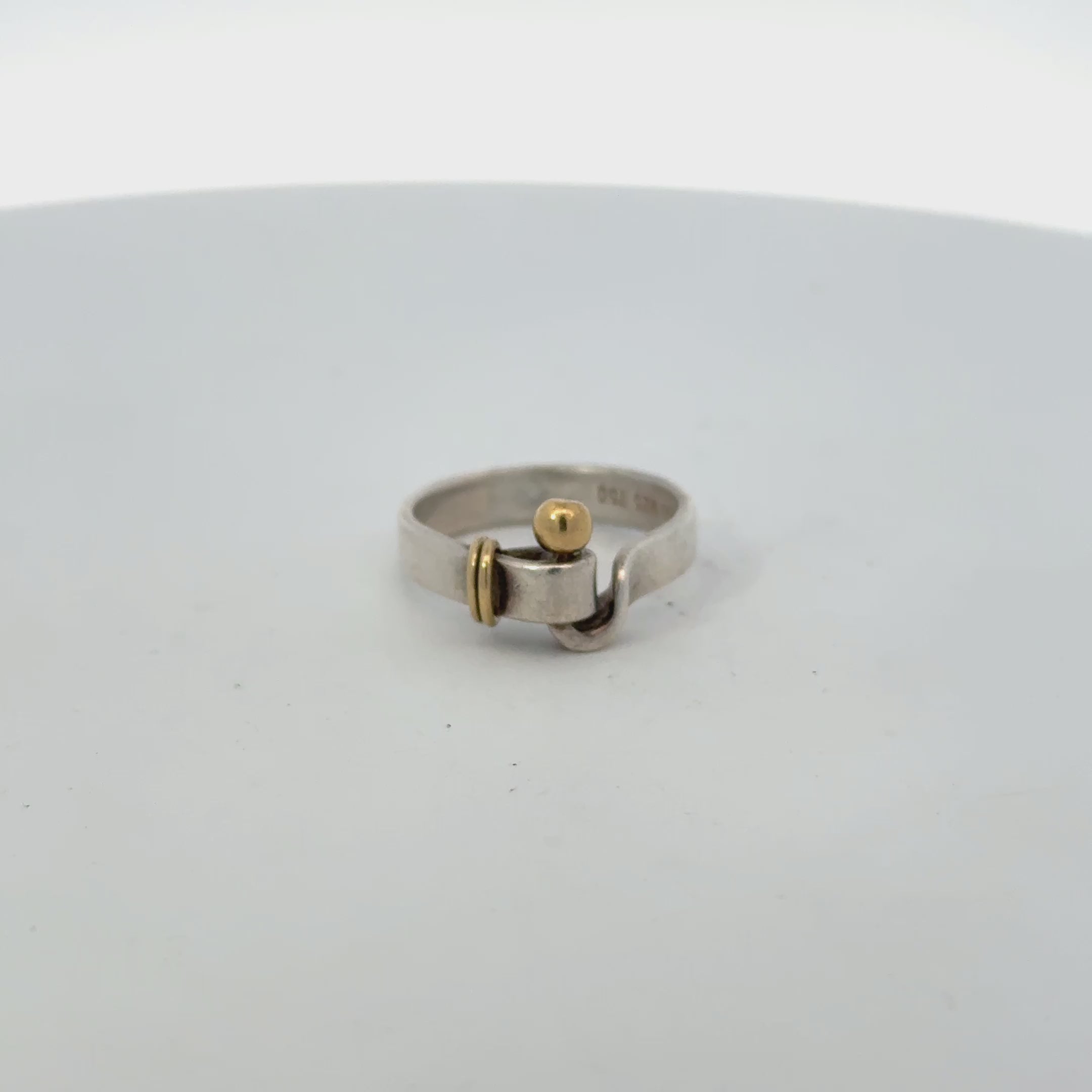 Ring Tiffany & Co. Sterling Silver and 18K Gold Hook & Eye