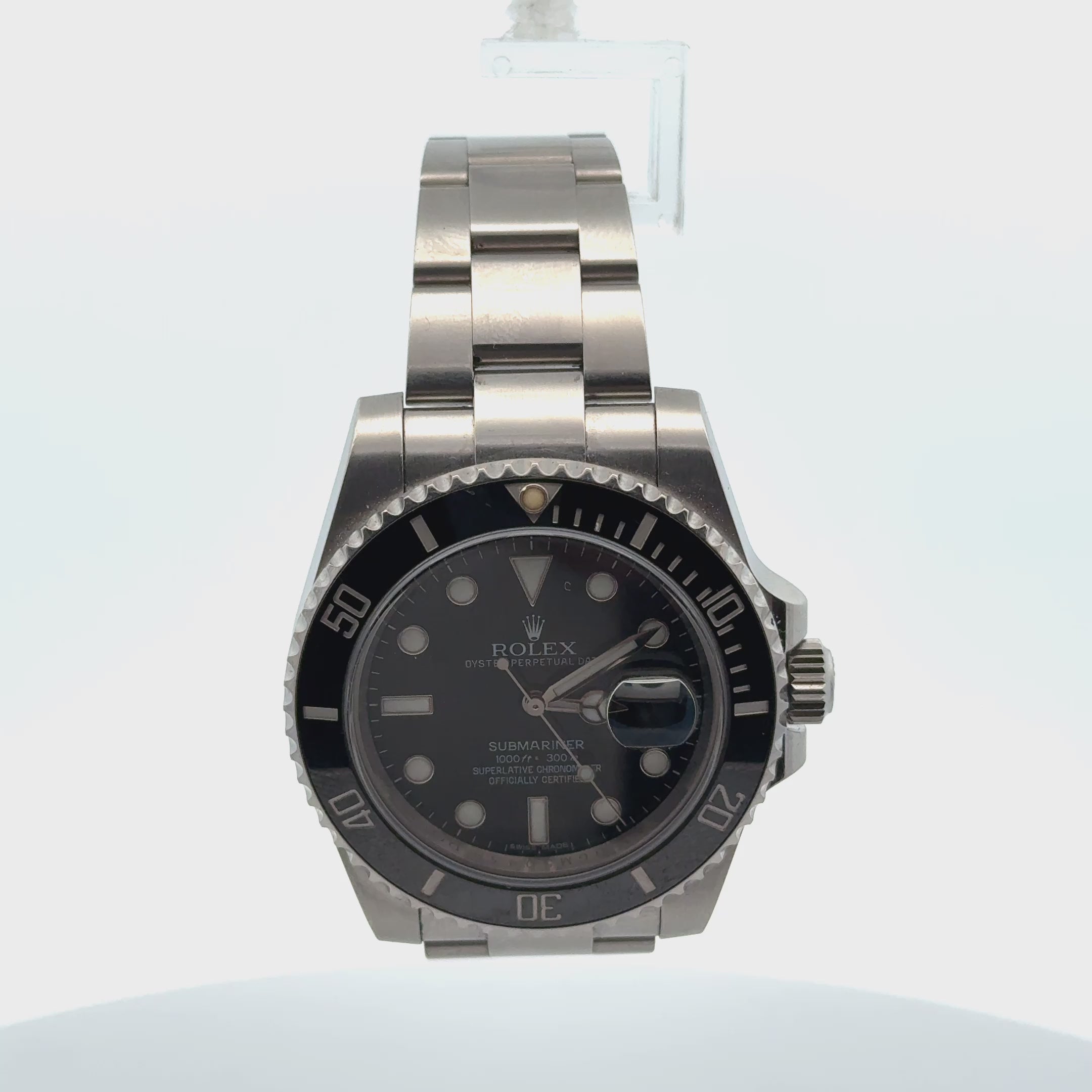 Rolex Submariner Oyster Perpetual Date Watch Stainless Steel Black Dial 126610ln