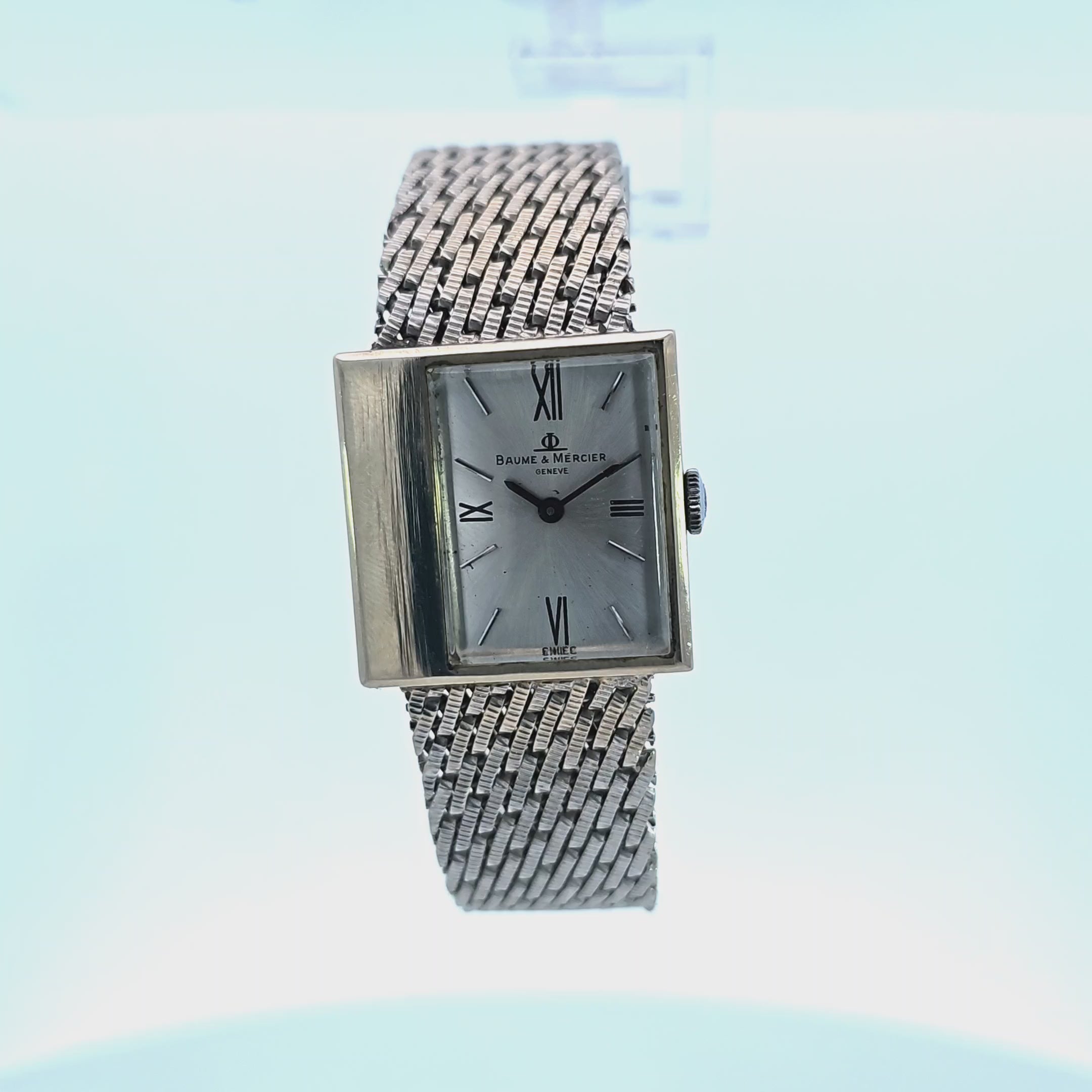 Baume & Mercier 14KWG Rectangle dial Vintage Watch