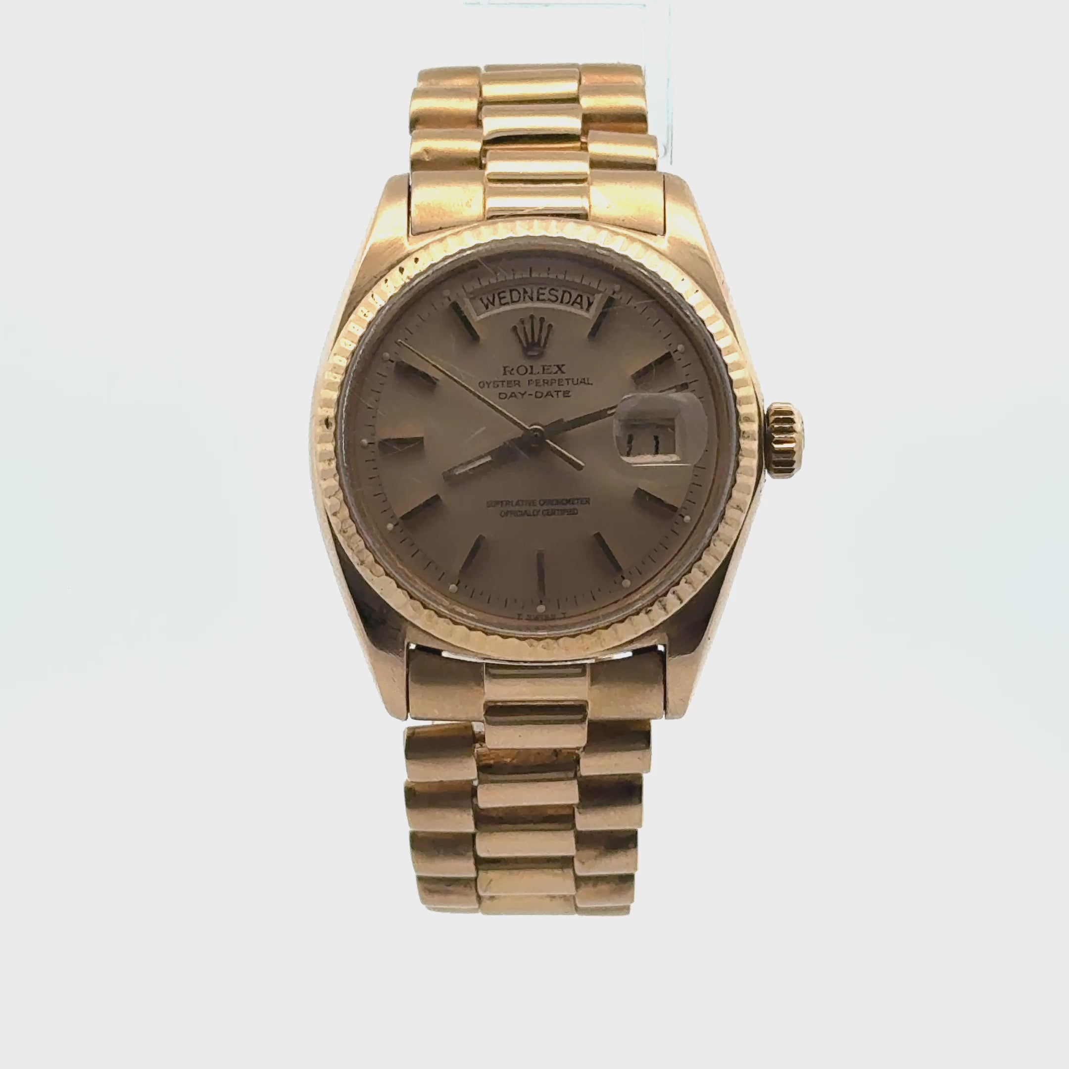 Rolex Perpetual Day-Date 36MM Presidential 18K Gold Watch Champagne Dial