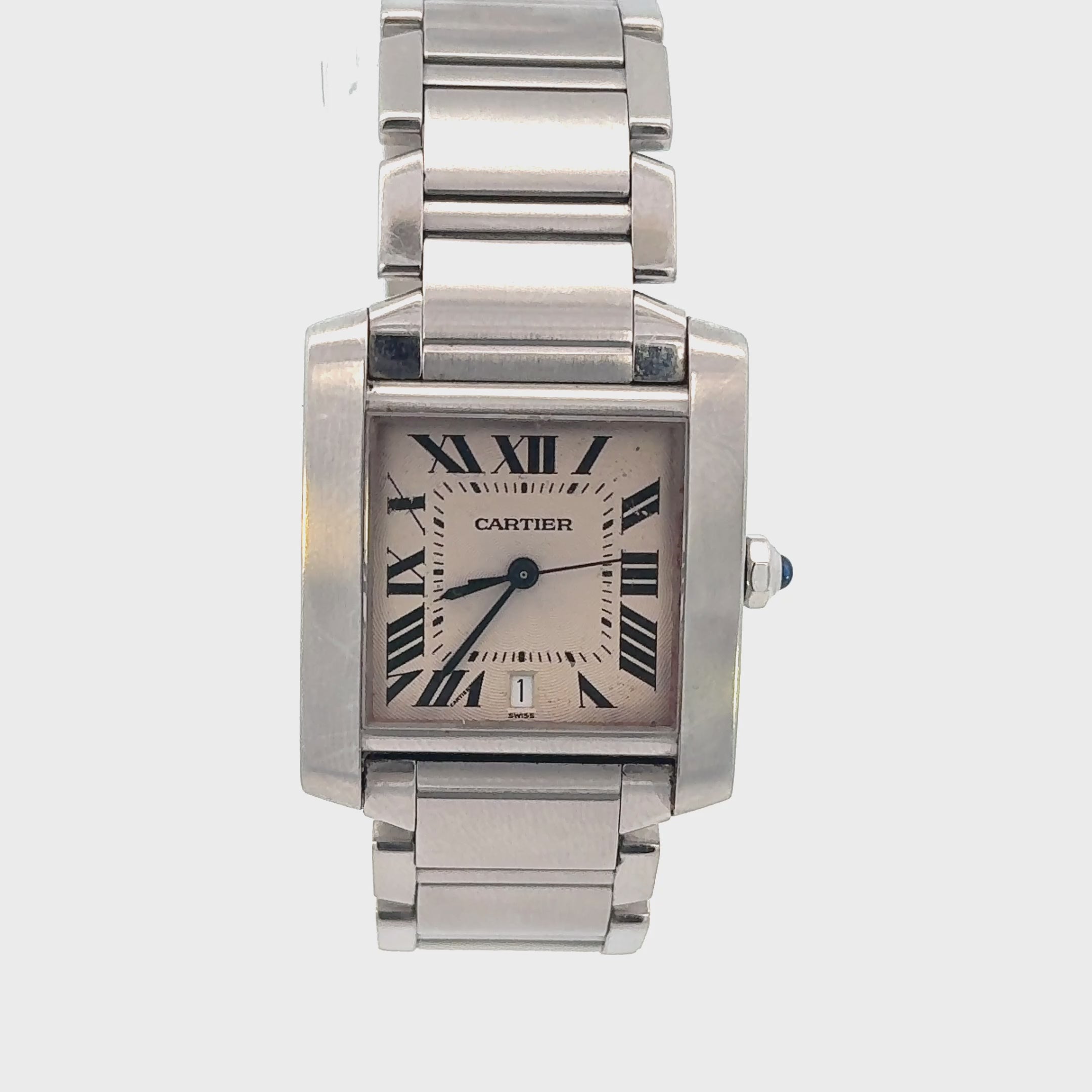 Cartier Tank Automatic Swiss Made Men's Watch 25mm 2502