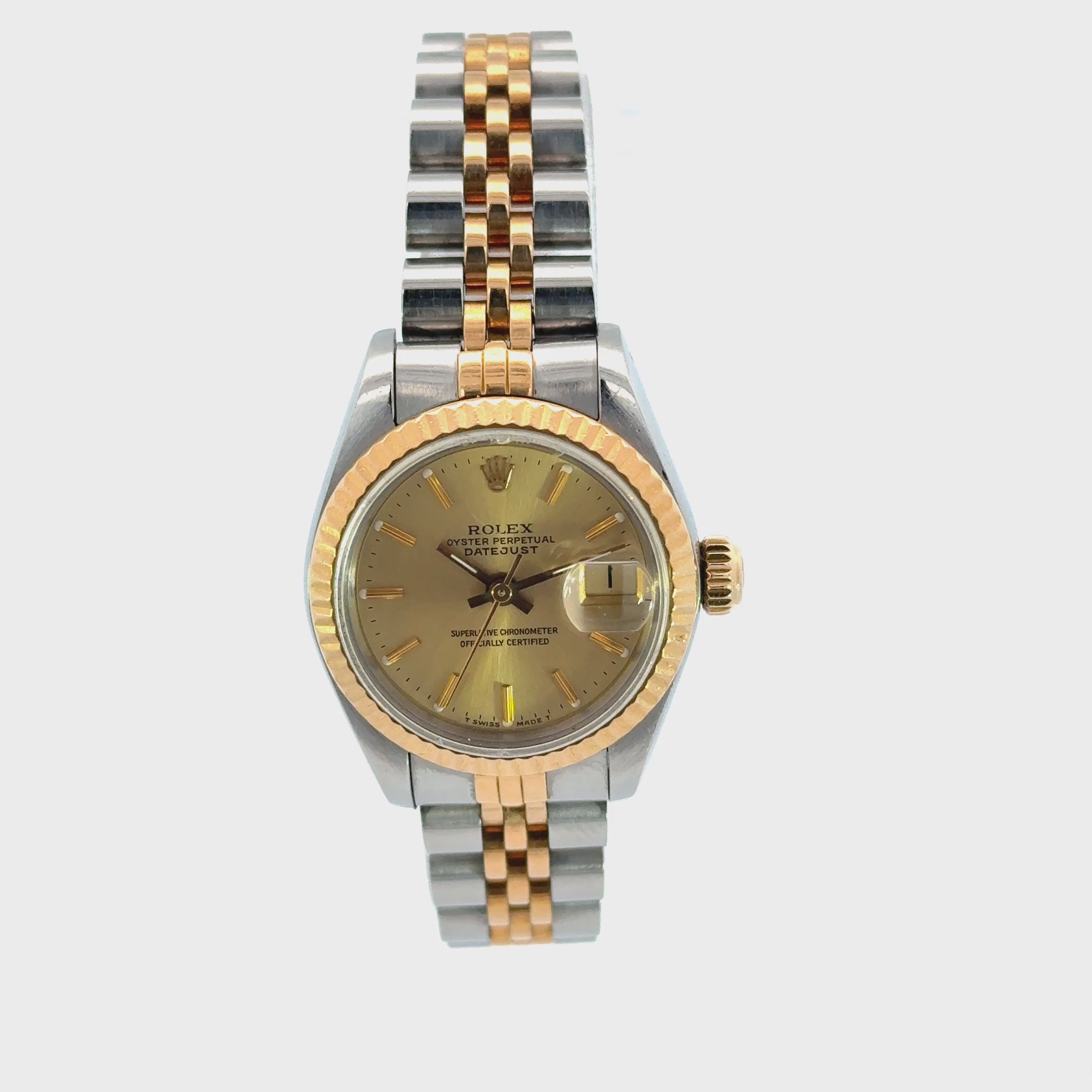 Rolex Lady-Datejust 69173 Two-Tone Stainless Steel & 18K Yellow Gold Automatic Watch 26mm