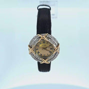 Lucien Piccard 14K Gold & Diamond Vintage Gold Dial C6062