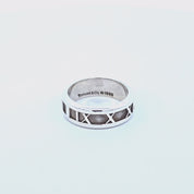 Tiffany & Co. Atlas Roman Numeral Sterling Silver Ring
