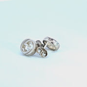 Gucci Interlocking GG Sterling Silver Stud Earrings