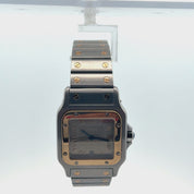 Cartier Santos Galbée Stainless Steel & 18K Yellow Gold Quartz Watch 29mm Stainless Steel, 18k Yellow Gold Ivory Dial 2961