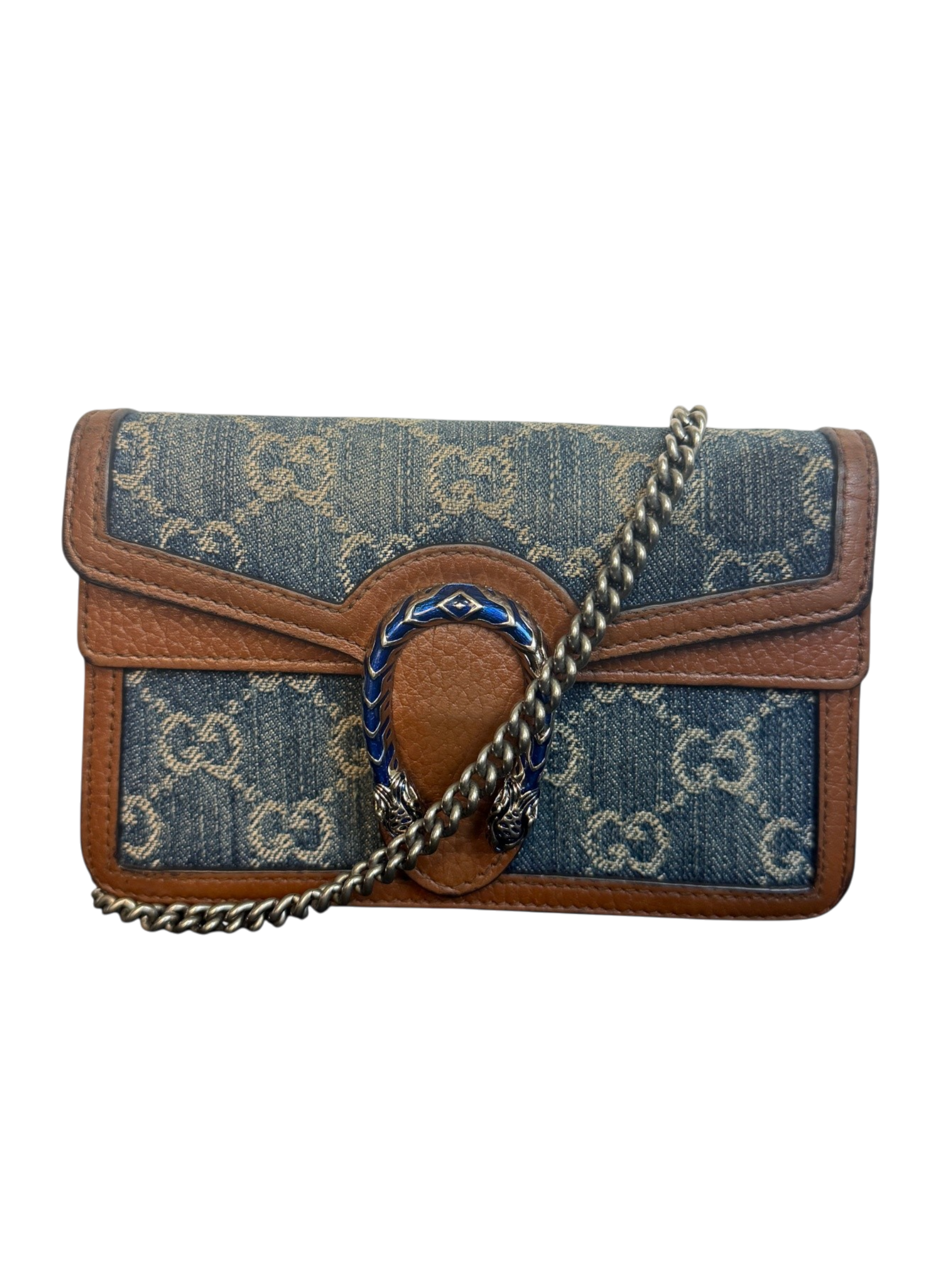 Gucci Dionysus Super Mini Shoulder Bag in GG Blue Denim