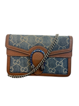 Gucci Dionysus Super Mini Shoulder Bag in GG Blue Denim