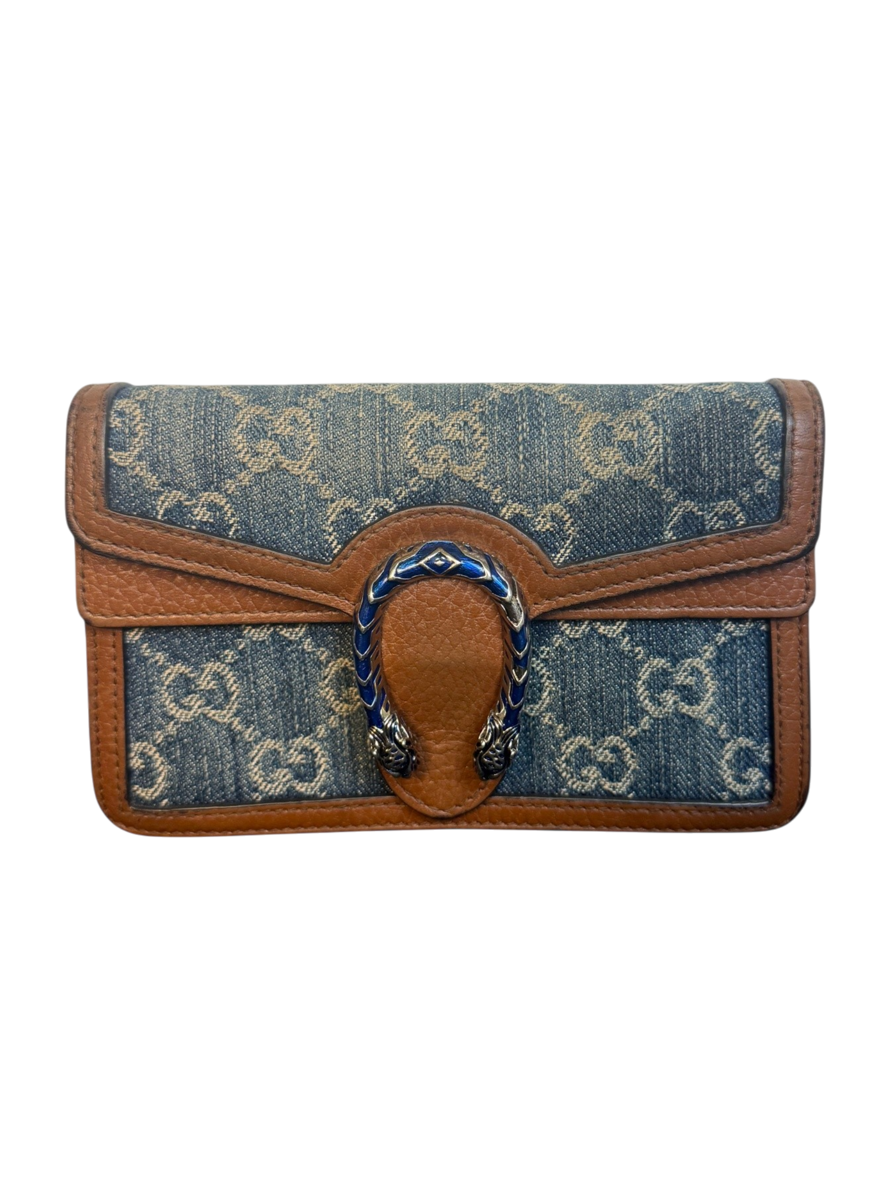 Gucci Dionysus Super Mini Shoulder Bag in GG Blue Denim