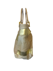 Vintage Fendi Tan Gold Ponyhair Tote
