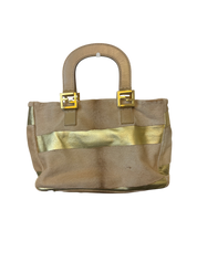 Vintage Fendi Tan Gold Ponyhair Tote