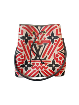 Louis Vuitton NeoNoe MM Limited Edition Crafty Monogram Giant Red and Black Bucket Bag