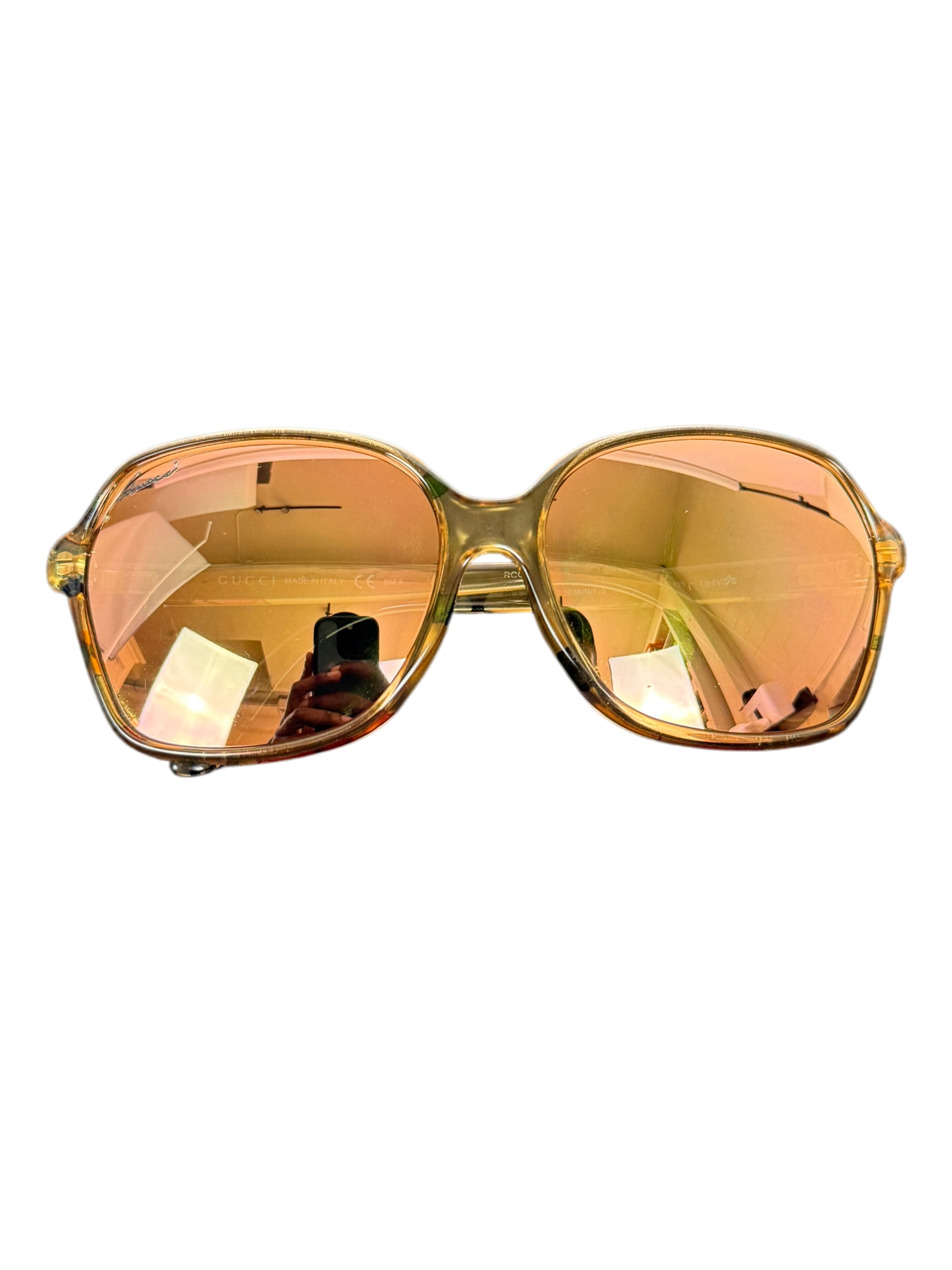 Gucci GG3699/N Z9X 140 Beige/Brown Translucent Floral Sunglasses