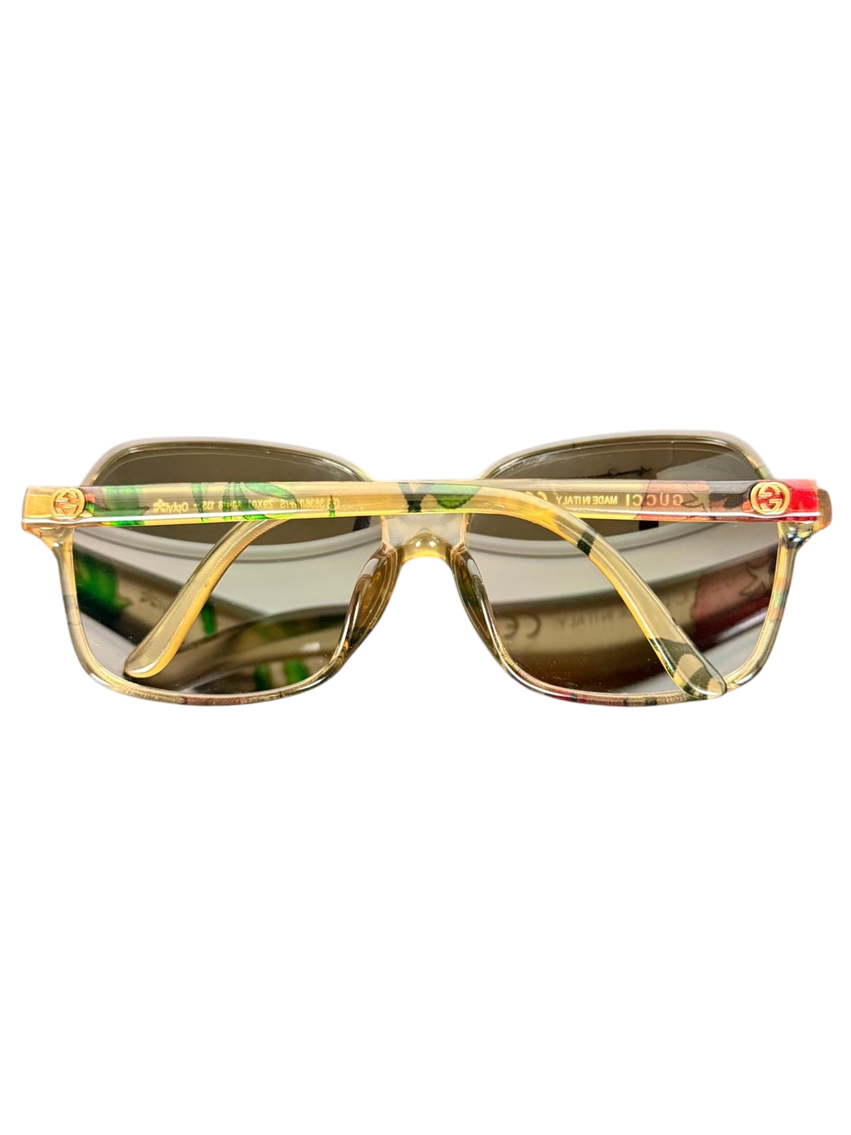 Gucci GG3699/N Z9X 140 Beige/Brown Translucent Floral Sunglasses