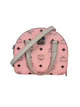 MCM Pink Visetos Dome Crossbody Bag