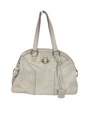 Saint Laurent Muse White Leather Satchel
