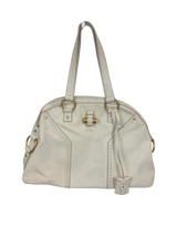 Saint Laurent Muse White Leather Satchel