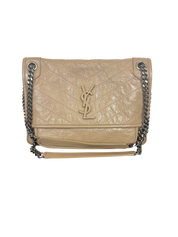 Saint Laurent Crinkled Calfskin Matelassé Medium Niki Bag