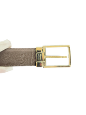 Salvatore Ferragamo Gancini Reversible Black & Brown Leather Belt