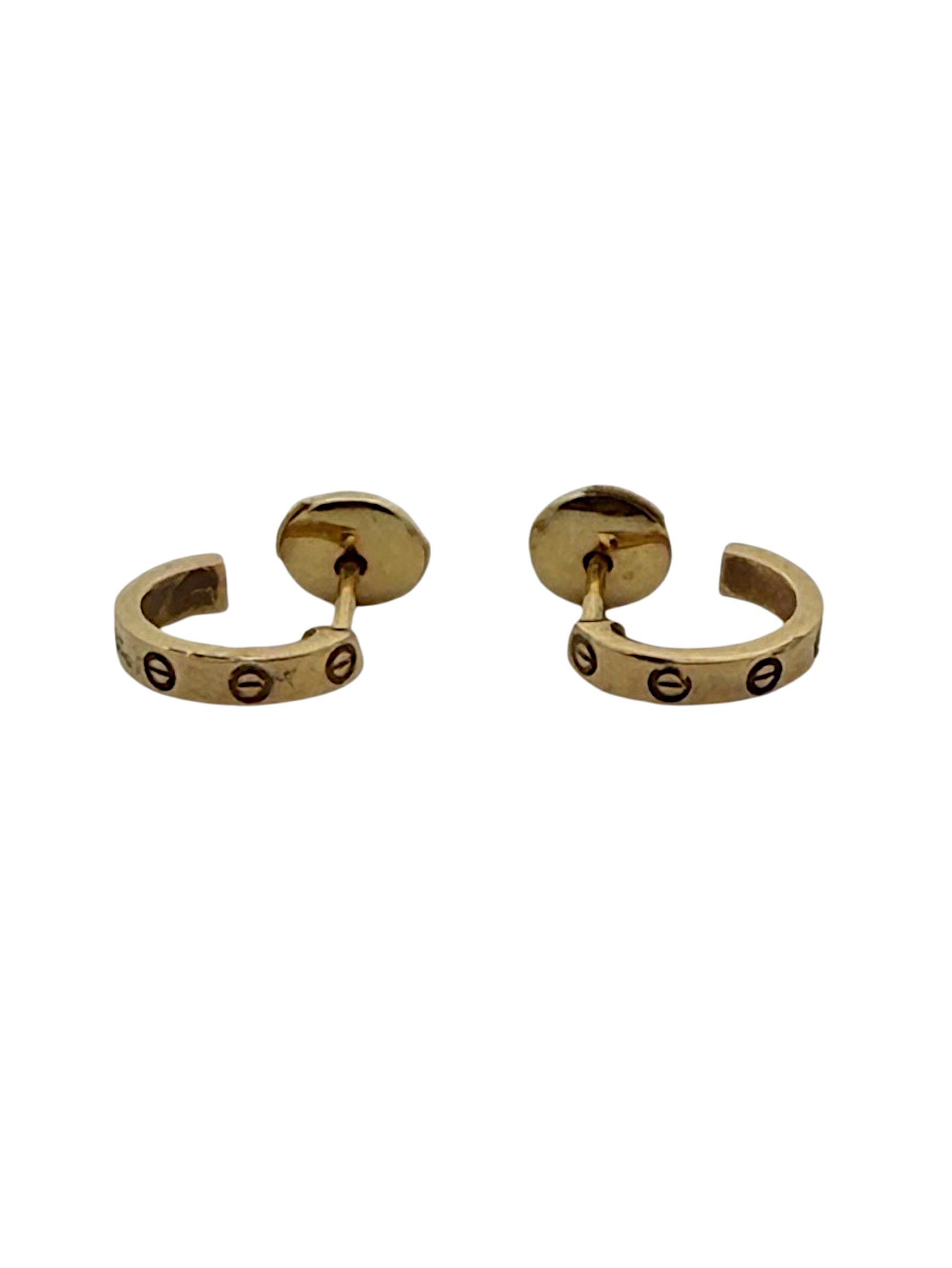 Cartier Love Small Model Hoop Earrings 18k Yellow Gold
