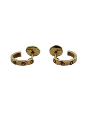 Cartier Love Small Model Hoop Earrings 18k Yellow Gold