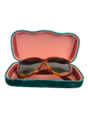 Gucci GG0140SA 002 Havana Brown Round Sunglasses