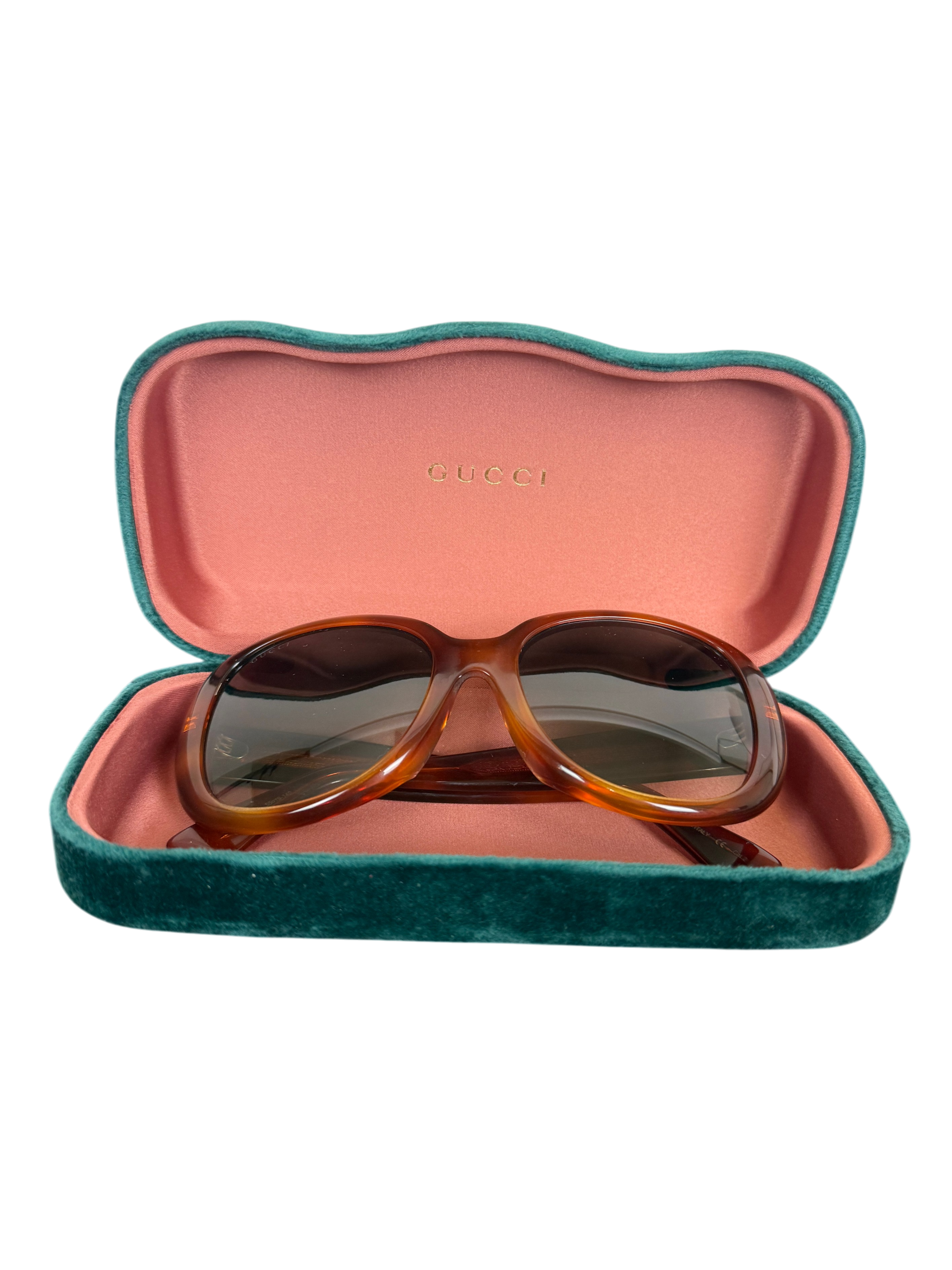 Gucci GG0140SA 002 Havana Brown Round Sunglasses