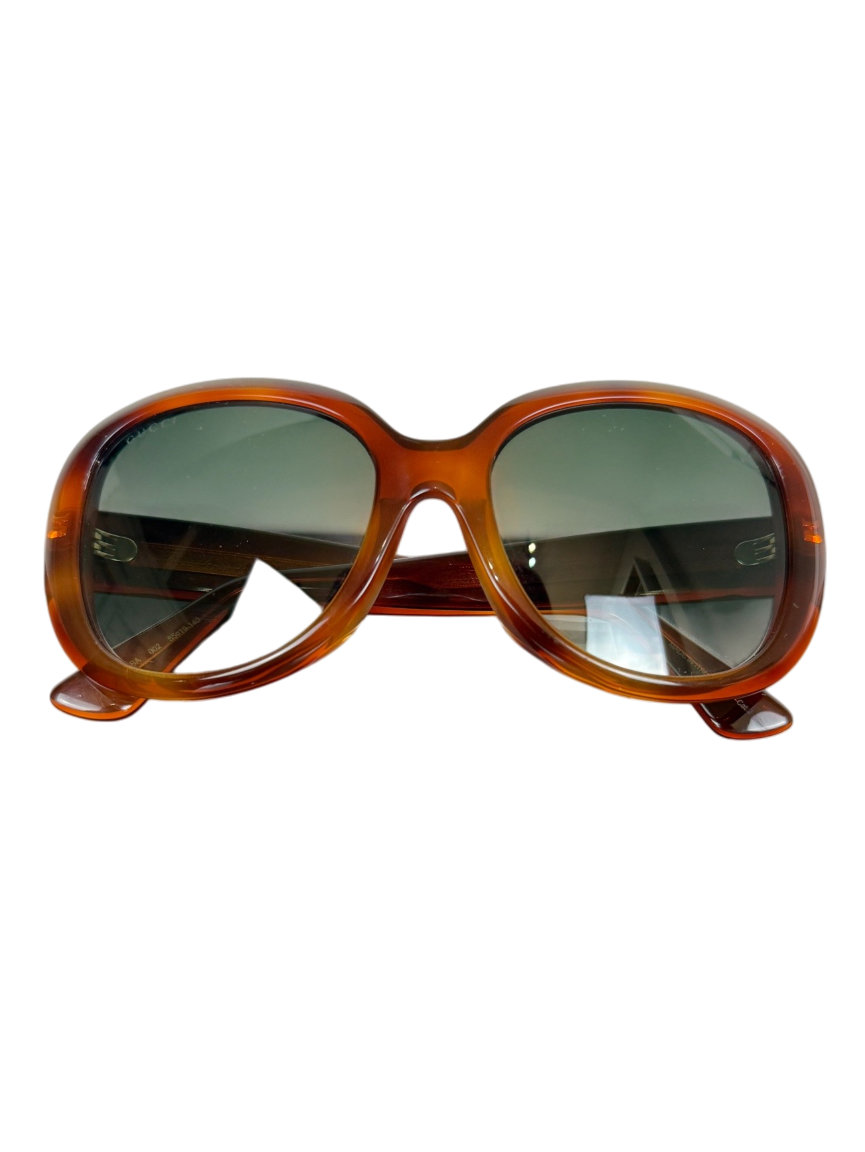 Gucci GG0140SA 002 Havana Brown Round Sunglasses