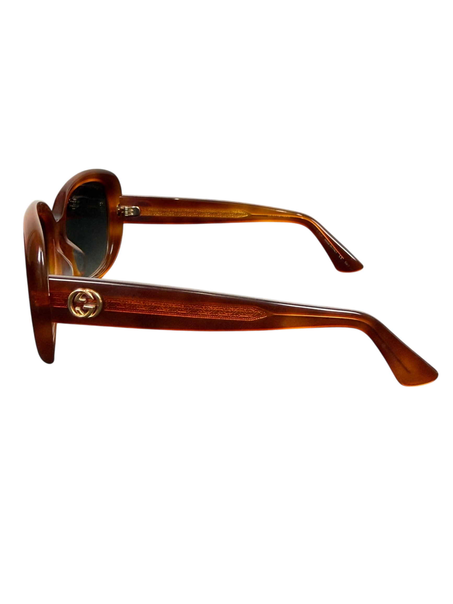 Gucci GG0140SA 002 Havana Brown Round Sunglasses