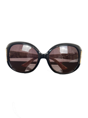 Salvatore Ferragamo SF668S Black Gancini Gradient Oval Sunglasses