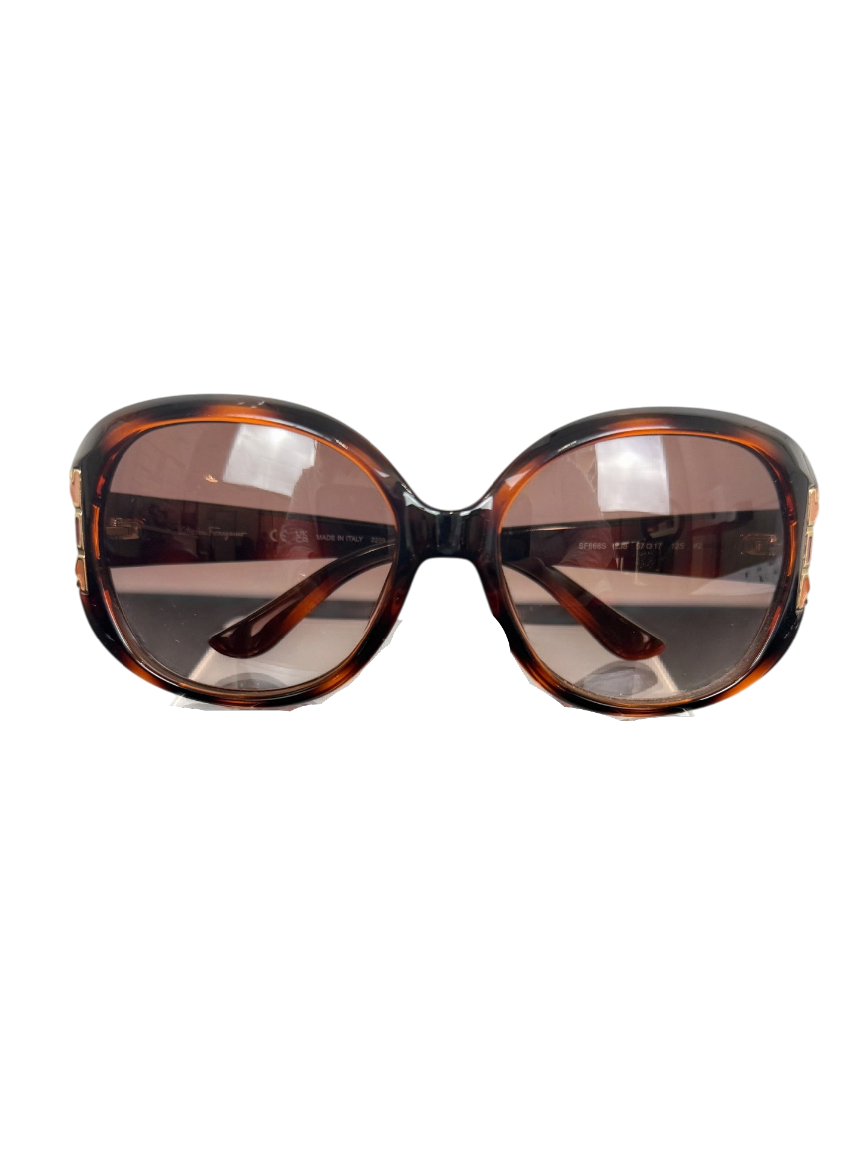 Salvatore Ferragamo SF668S 238 Women's Tortoise Brown Sunglasses