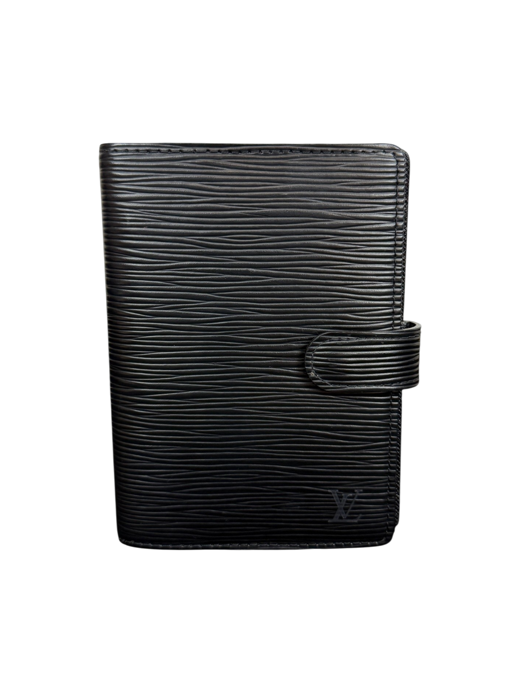 Louis Vuitton Black Leather Agenda Functionnel MM Organizer