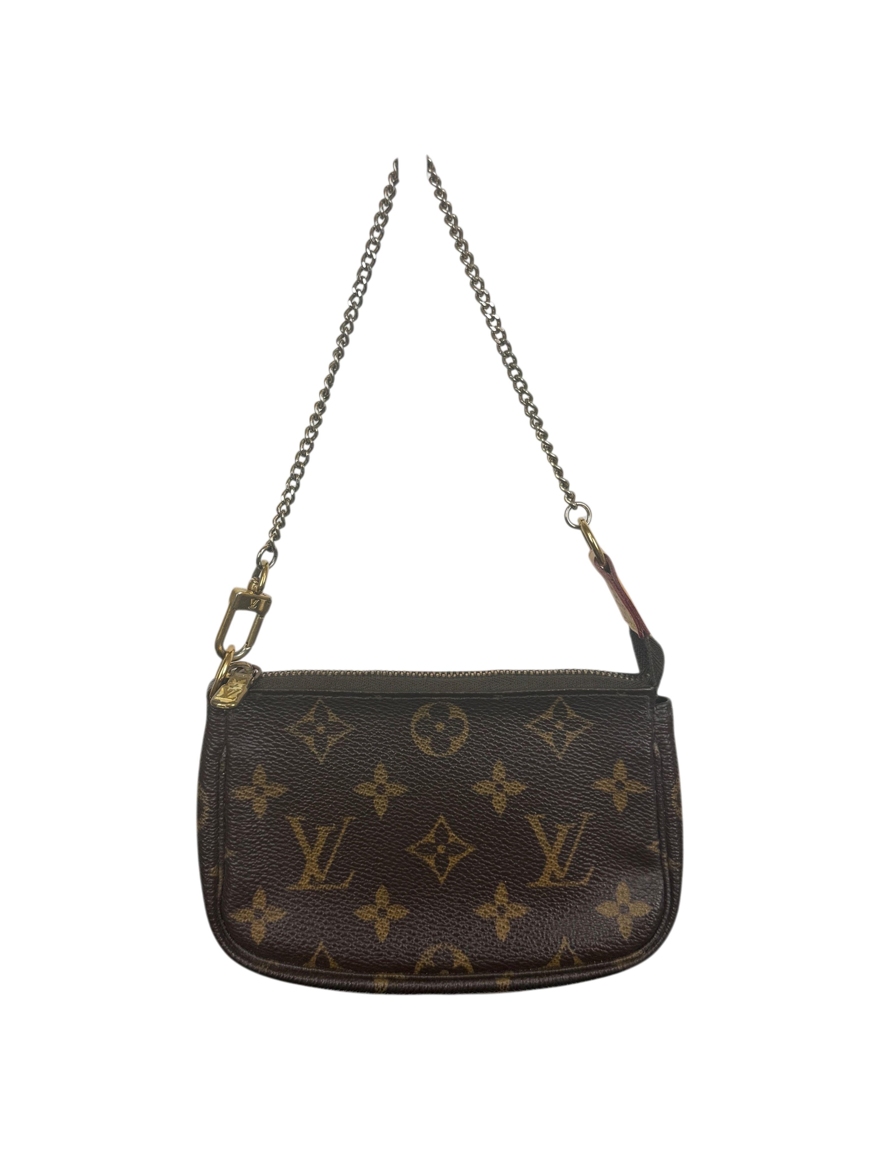 Louis Vuitton Monogram Mini Pochette Accessoires Chain Pouch