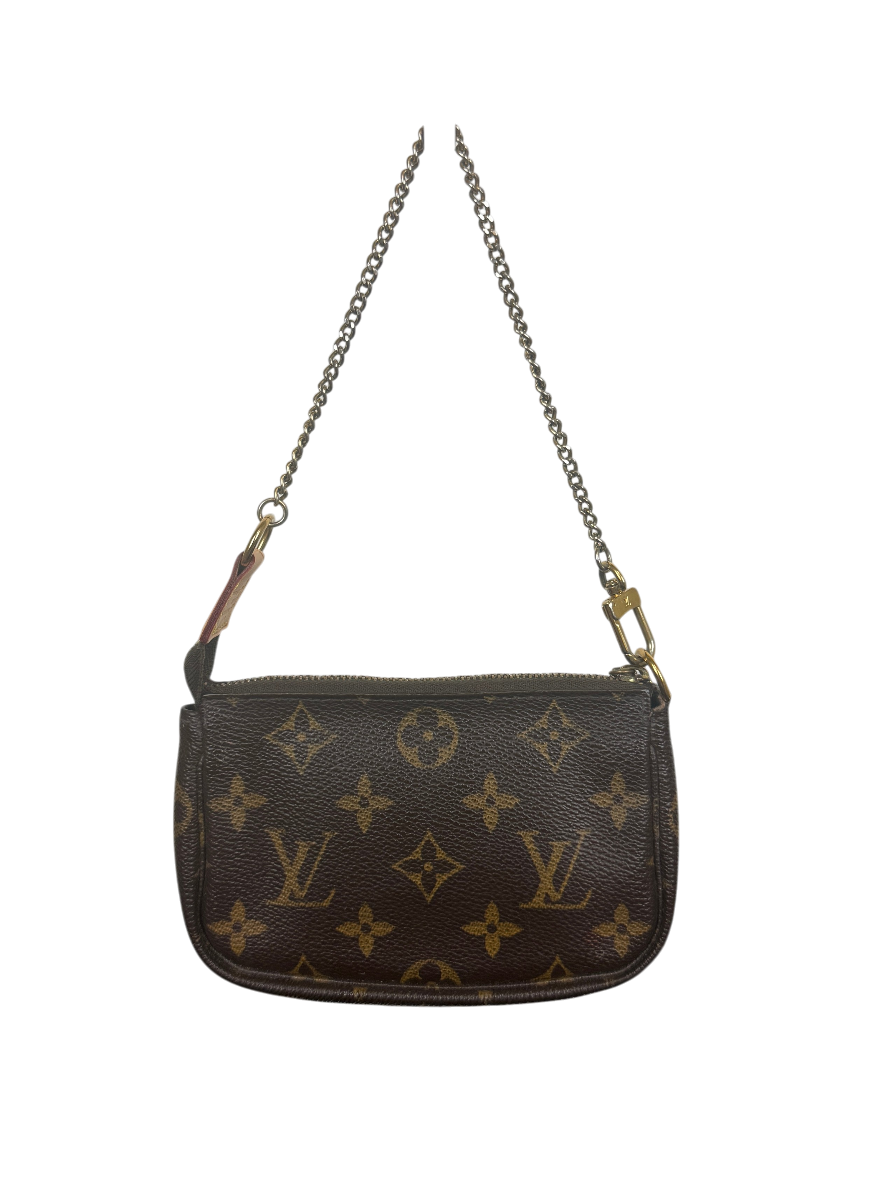 Louis Vuitton Monogram Mini Pochette Accessoires Chain Pouch