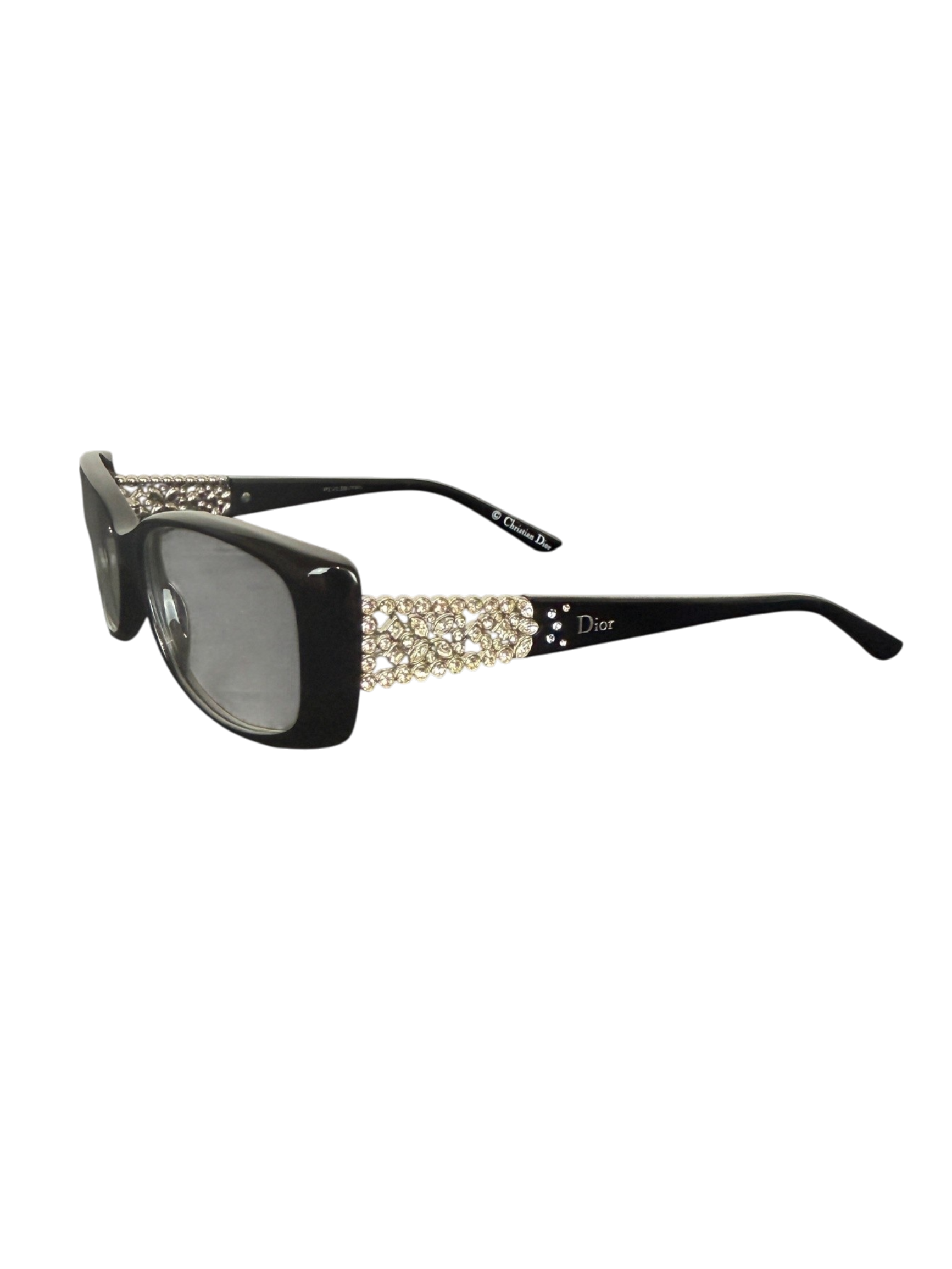 Dior Special Edition Black Crystal Embellished Reading Glasses