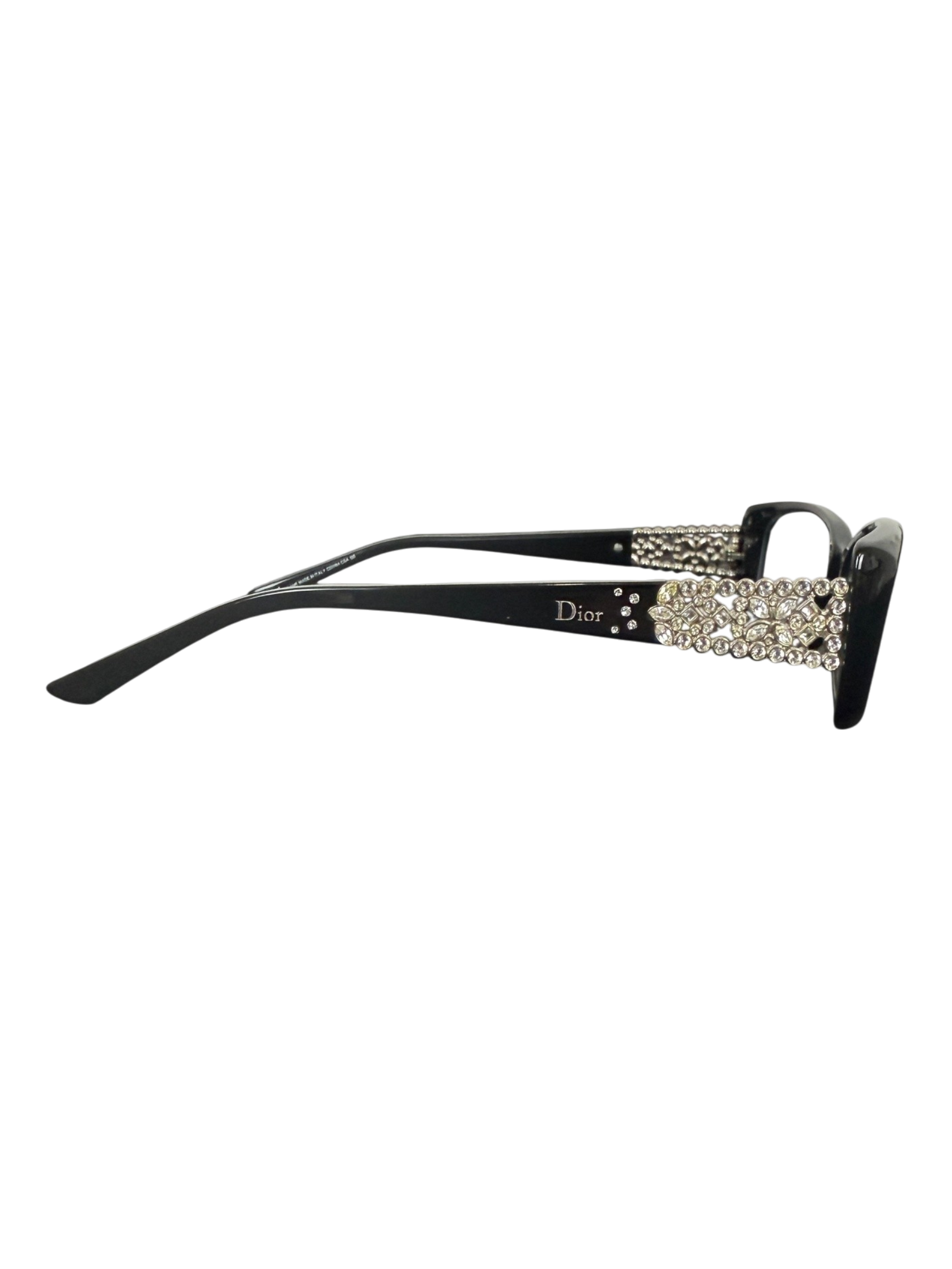 Dior Special Edition Black Crystal Embellished Reading Glasses