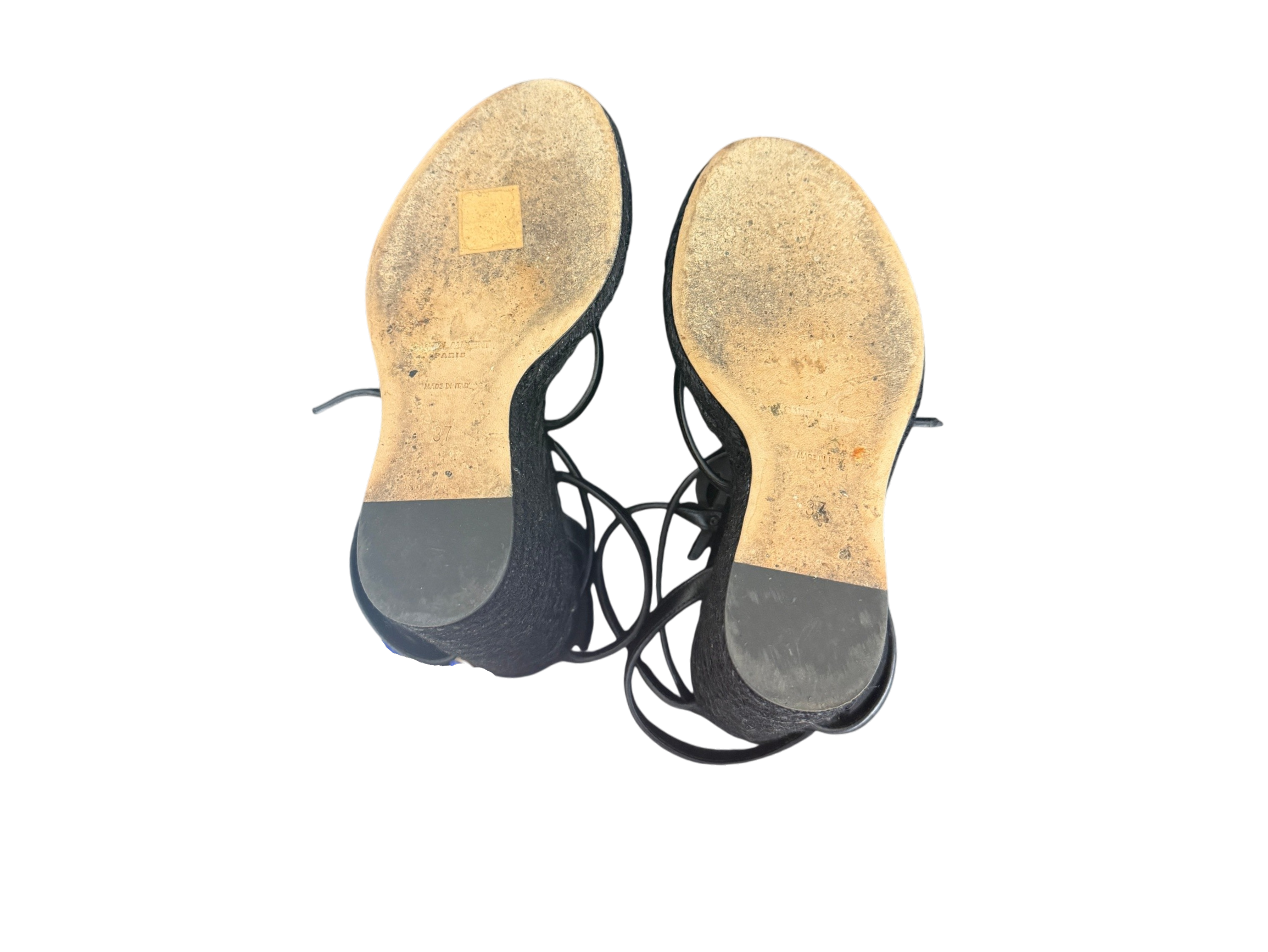 Saint Laurent Cassandra 105mm Espadrille Wedge Sandals