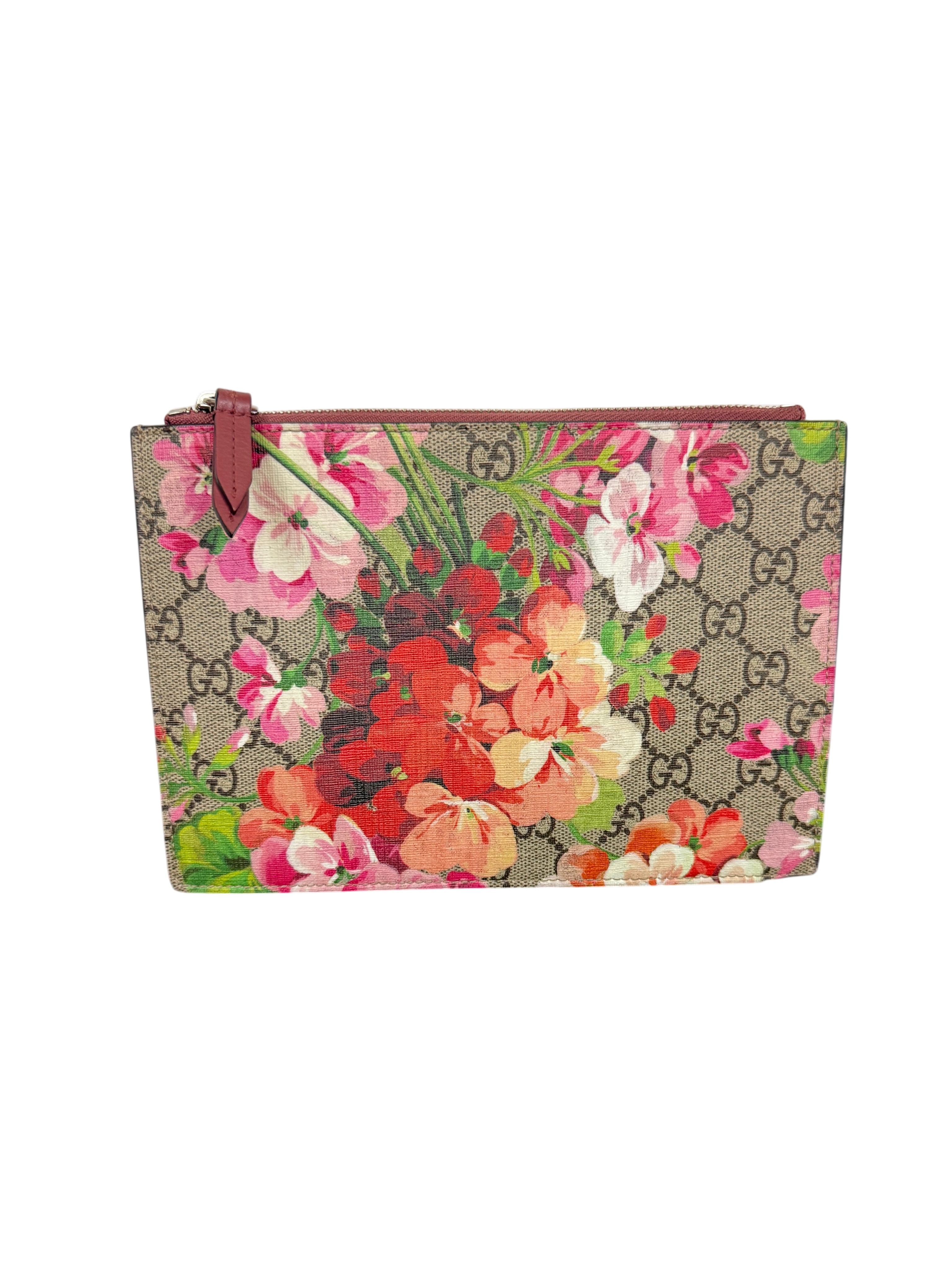 Gucci GG Supreme Blooms Zip Pouch