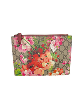 Gucci GG Supreme Blooms Zip Pouch