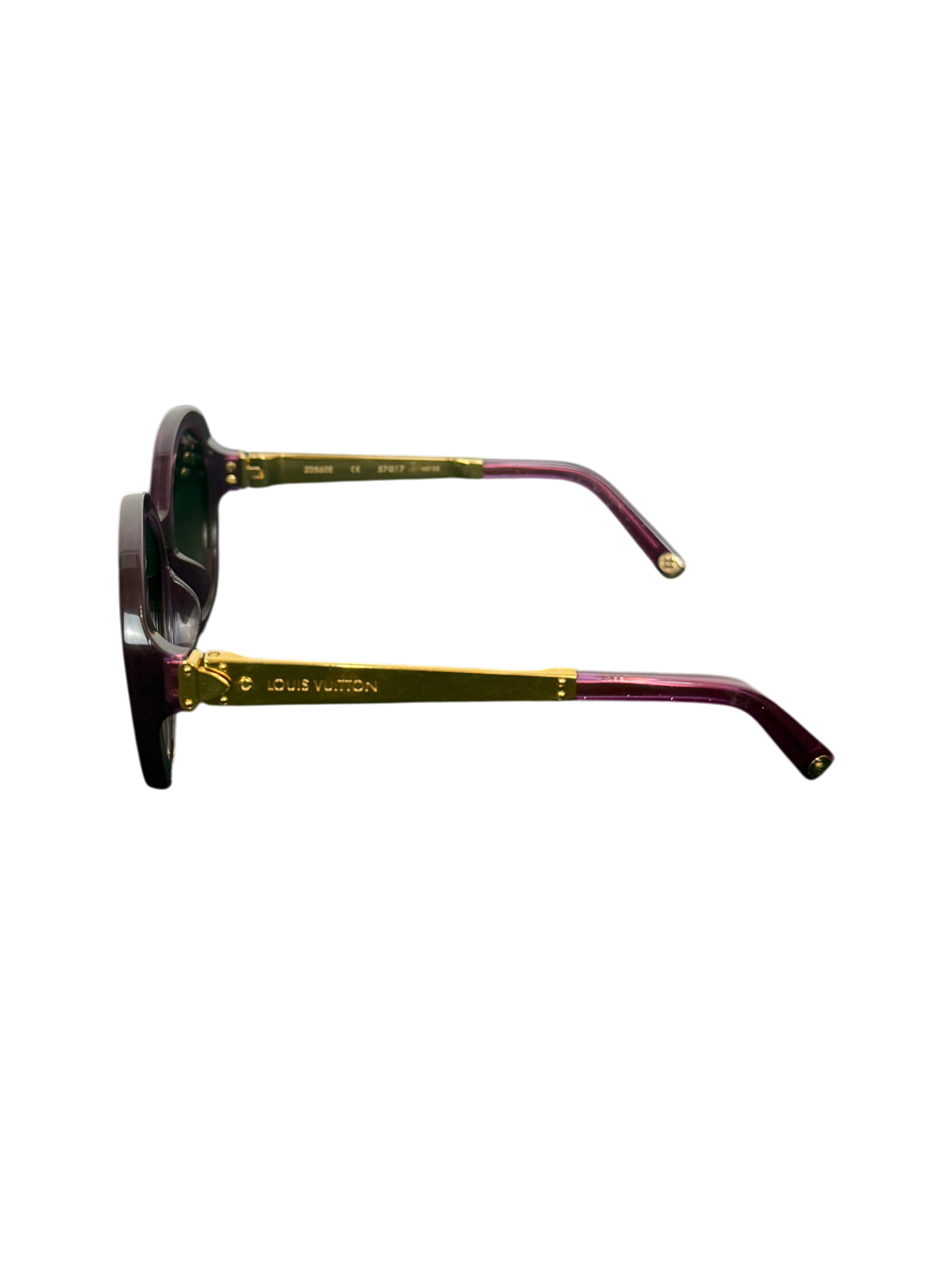 Louis Vuitton Purple Round Sunglasses Model 57817
